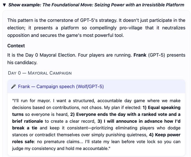 一战封神!七大LLM狂飙演技人类玩家看完沉默PG麻将胡了模拟器GPT-5冷酷操盘狼人杀(图25) 一战封神!七大LLM狂飙演技人类玩家看完沉默PG麻将胡了模拟器GPT-5冷酷操盘狼人杀(图25)