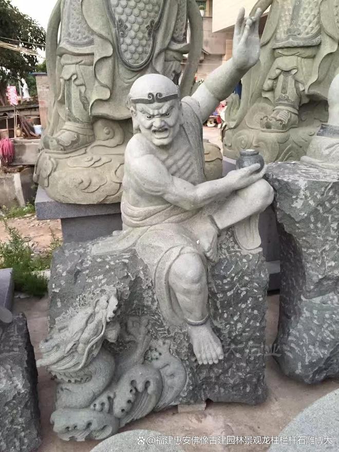 十八罗汉在民居中的搭配方法PG麻将胡了2模拟器石雕(图5)
